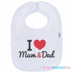 Baba előke - New Baby I love Mum and Dad