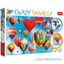 Trefl Crazy Shapes: Színes hőlégballonok 600 db-os puzzle