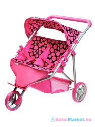 Játékbabakocsi - PlayTo Klaudie rózsaszín
