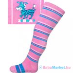   Pamut harisnyanadrág New Baby ABS-el rózsaszín zebra csíkos