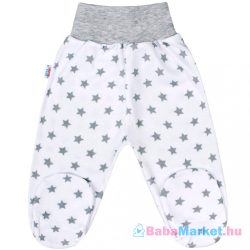 Baba lábfejes nadrág New Baby Classic II szürke csillagokkal