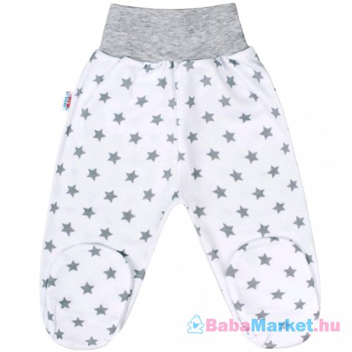 Baba lábfejes nadrág New Baby Classic II szürke csillagokkal