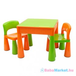 Gyerek szett NEW BABY - asztalka két székkel narancssárga