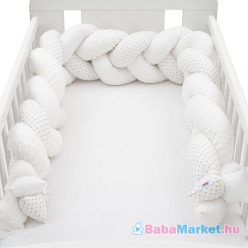  Védő fonott rácsvédő kiságyba New Baby Minka és pöttyök szürke