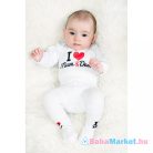 Body nyomott mintával New Baby I Love Mum and Dad