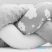 Védő fonott rácsvédő kiságyba New Baby Minka és Felhőcske szürke