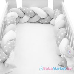   Védő fonott rácsvédő kiságyba New Baby Csillag szürke-fehér
