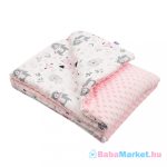 Babatakaró - Minky New Baby Maci rózsaszín 80x102 cm
