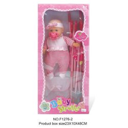 Játékbaba babakocsi kiegészítővel