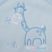 Gyermek frottír törölköző hímzéssel és kapucnival New Baby 100x100 kék zsiráffal
