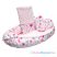 Luxus babafészek párnával és paplannal New Baby Minkyből rózsaszín szívecskék