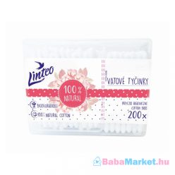   Papír fültisztító pálcika 100% natural Linteo 200 db dobozban