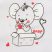 Baba ingecske New Baby Mouse fehér - 68 (4-6 h)