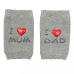   Gyermek térdvédő New Baby ABS-el I Love Mum and Dad szürke