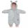 Luxus baba téli kezeslábas New Baby Teddy bear szürke rózsaszín 68 (4-6 h)
