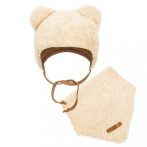   Téli baba sapka és nyakba való kendő New Baby Teddy bear  bézs 74 (6-9 h)
