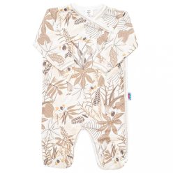   Baba pamut kezeslábas oldalsó bekapcsolássa New Baby Lovely barna - 74 (6-9 h)