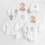   5-részes baba együttes újszülötteknek New Baby Classic fehér