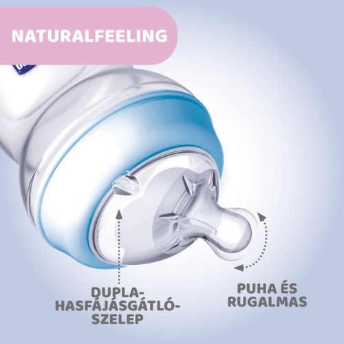 Chicco NaturalFeeling 250 ml cumisüveg közepes folyású cumi