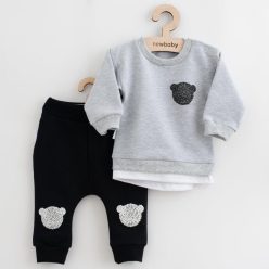   Baba együttes póló és szabadidő nadrág New Baby Brave Bear ABS szürke - 86 (12-18 h)