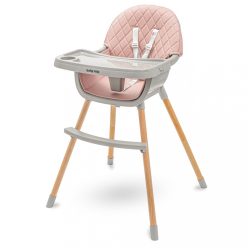 Etetőszék Baby Mix Freja wooden dusty pink