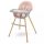 Etetőszék Baby Mix Freja wooden dusty pink