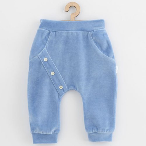 Baba plüss melegítő New Baby Suede clothes kék