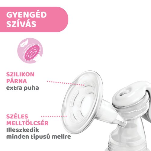 Chicco NaturalFeeling kézi mellszívó NaturalFeeling cumisüveggel használható