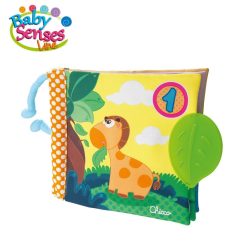   Chicco 3-lapos csörgő-rágókás textil könyv babakocsira akasztható
