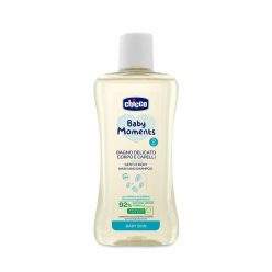   Chicco Fürdető & sampon 200 ml - újszülöttbőrre Baby Moments zabkivonat és növényi glicerin, semleges pH