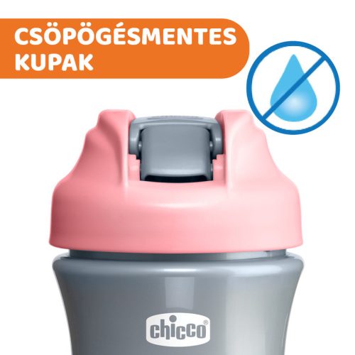 Chicco Kids Pop Up 350ml szívószálas kulacs 2év+ 0% BPA
