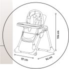 Asalvo Manet etetőszék duplatálcás 6-36 hó kétkerekű, 15 kg-ig