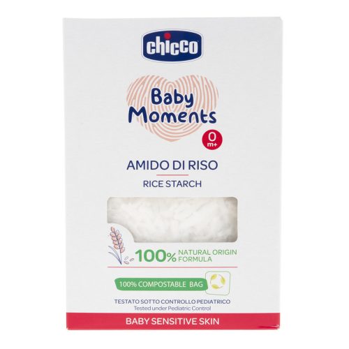 Chicco Rizskeményítő fürdető 250 gr - Sensitive Baby Moments 100% természetes formula