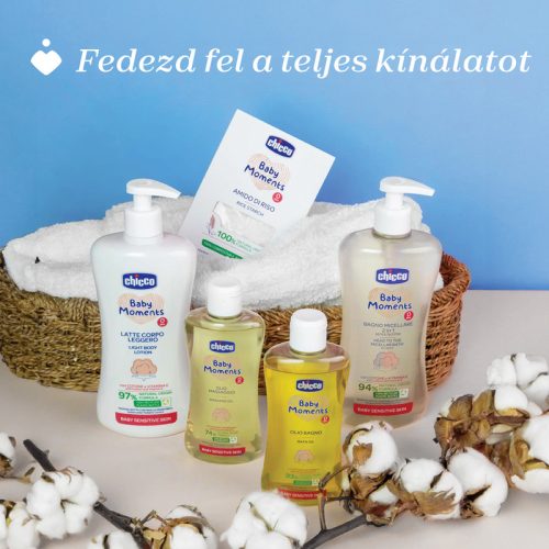 Chicco Rizskeményítő fürdető 250 gr - Sensitive Baby Moments 100% természetes formula