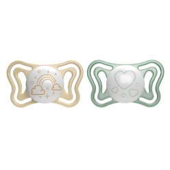   Chicco Physio Light szilikon cumi 2-6hó 2 db világítókarimás a