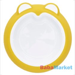 Badabulle tányér csúszásgátlós sárga B005210