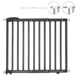 Badabulle ajtórács Deco Pop fa 63-106 cm fekete B025227