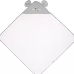 Kikkaboo fürdőlepedő kapucnis 90x90cm egeres szürke