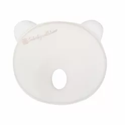   Kikkaboo párna - laposfejűség elleni memóriahabos ergonomikus Airknit  maci fehér
