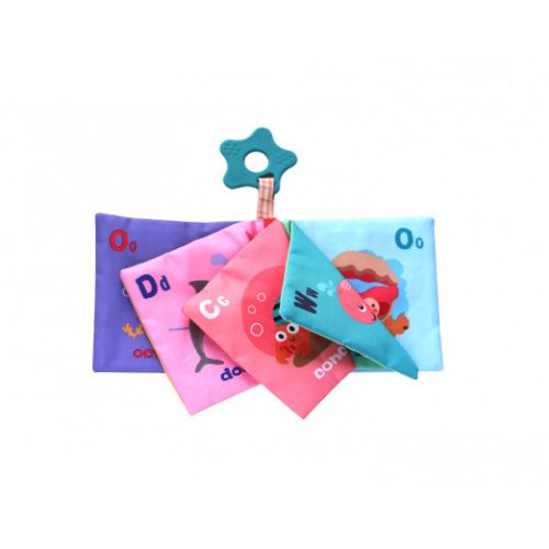 Kikkaboo készségfejlesztő textil könyv és rágóka tengervilág