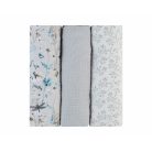 Kikkaboo kifogó 3 db muszlin 100x100cm Dreamy Fields szürke