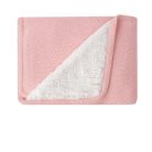 Kikkaboo takaró prémium pamut/sherpa kétoldalas 75x100cm Dream Big melange pink