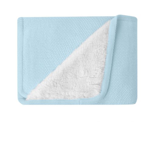 Kikkaboo takaró prémium pamut/sherpa kétoldalas 75x100cm Dream Big melange kék