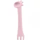 Kikkaboo etetőkanál szilikon Zsiráfos pink