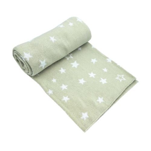 Kikkaboo babatakaró pamut (jacquard kötött) 75x100cm csillagos bézs