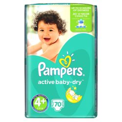 Pampers Active Baby -Dry pelenka maxi plus 70-db-os 4 plus