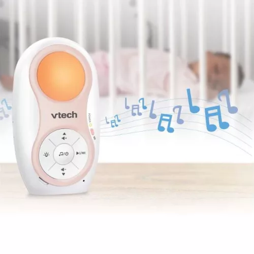 Vtech bébiőr audio dupla akkumulátorral, éjjeli fénnyel, altatódallal DM1215