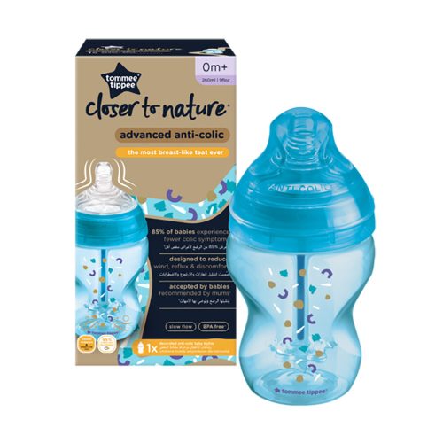 Tommee Tippee Advenced anti colic  cumisüveg 260ml kék