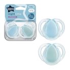 Tommee Tippee játszócumi CTN Night 2 db 0-6 hó pasztell