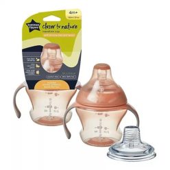   Tommee Tippee itatópohár - Nature Transition cup 150ml 4hó rózsaszín